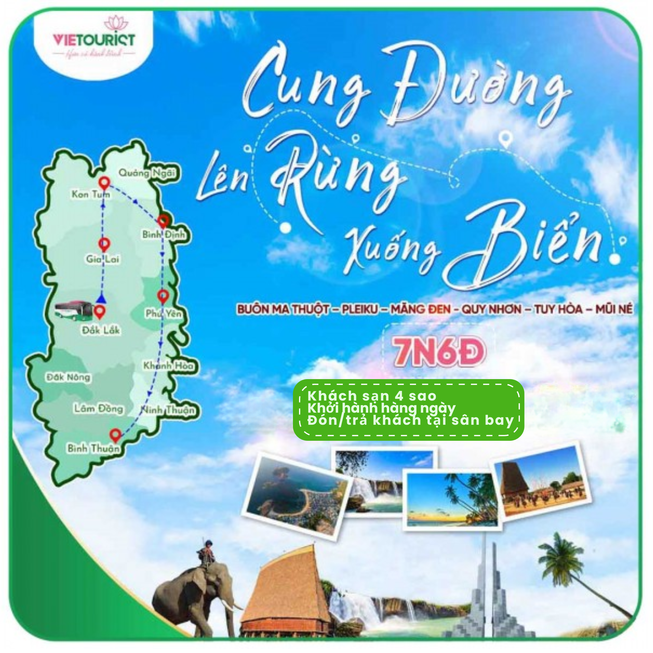 TOUR DU LỊCH TÂY NGUYÊN - MIỀN TRUNG