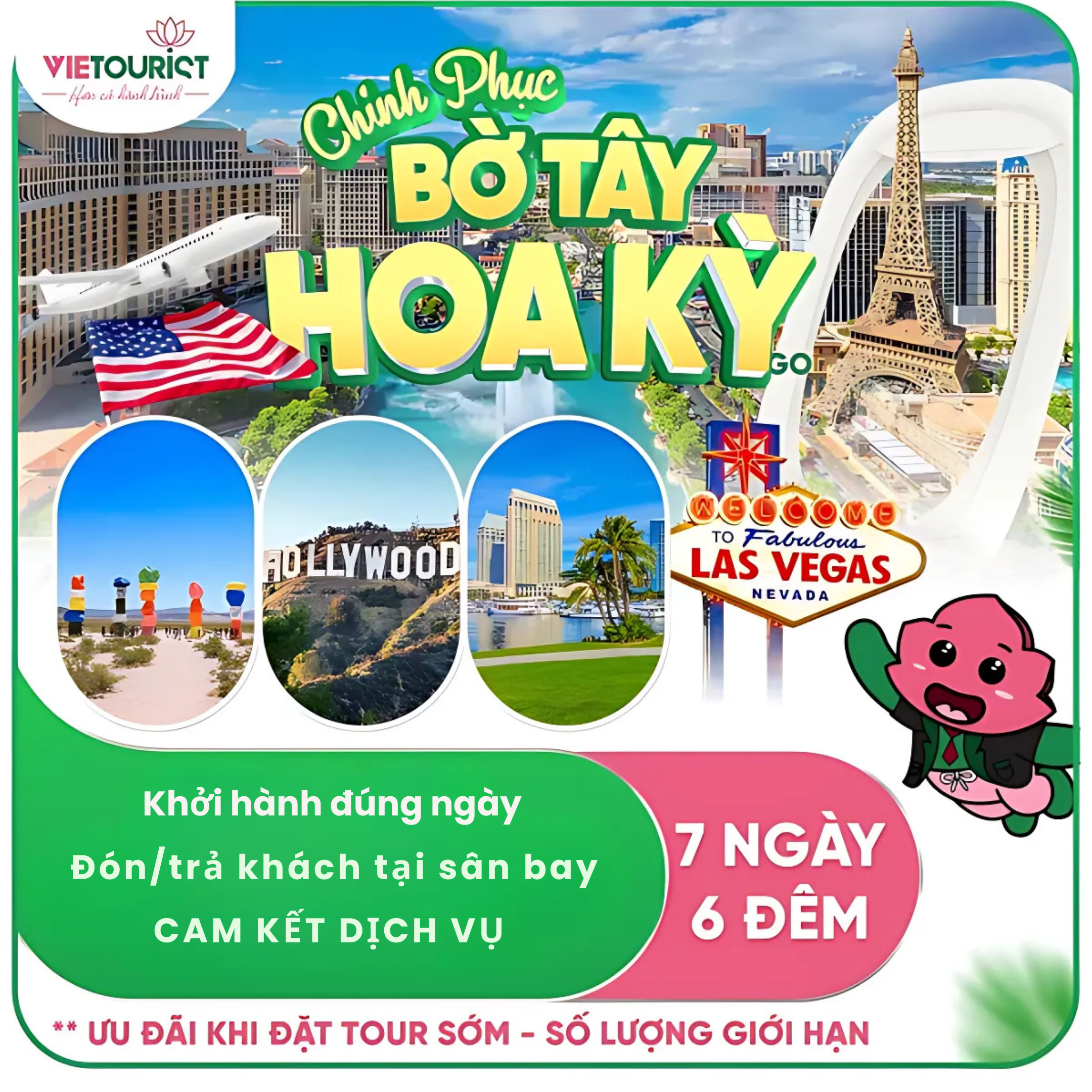 Tour Du Lịch Mỹ Bờ Tây 3 Thành Phố: Los Angeles - Las Vegas - San Diego